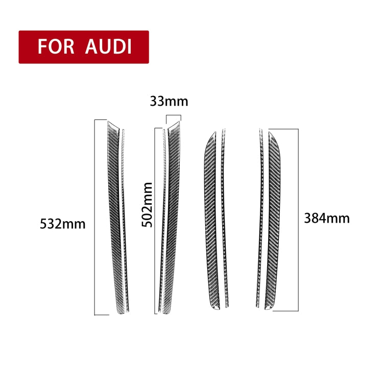 8 in 1 Car Carbon Fiber Door Panel Decorative Sticker for Audi A5 Hard Top 2008-, Left and Right Drive Universal - Car Interior Mouldings by PMC Jewellery | Online Shopping South Africa | PMC Jewellery | Buy Now Pay Later Mobicred