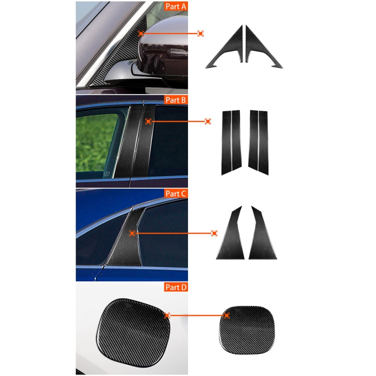 9 in 1 Car Carbon Fiber External Full Set Decorative Sticker for Infiniti FX 2009-2013/QX70 2014-, Left and Right Drive Universal - Decorative Sticker by PMC Jewellery | Online Shopping South Africa | PMC Jewellery | Buy Now Pay Later Mobicred