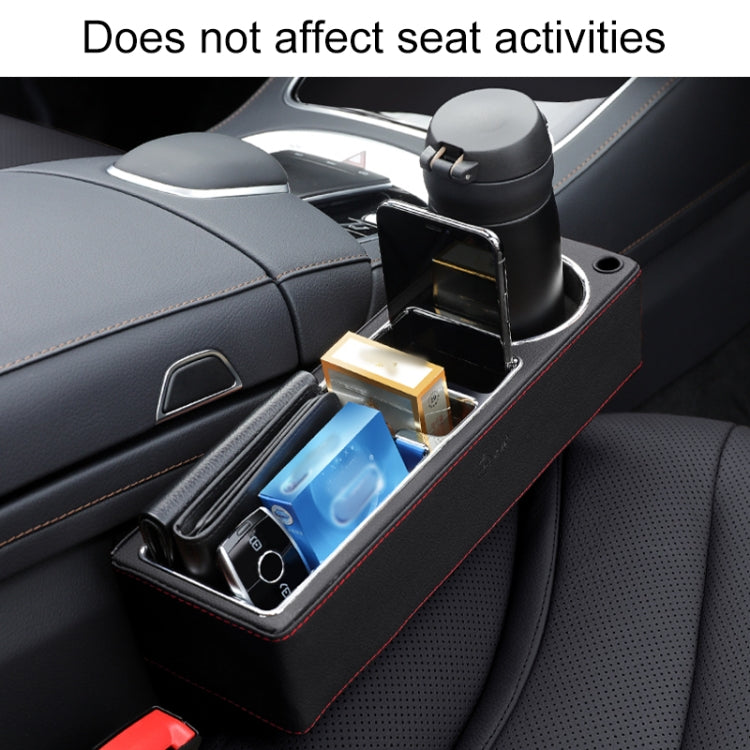 Car Multi-functional Console PU Leather Box Cup Holder Seat Gap Side Storage Box (Black) - Stowing Tidying by PMC Jewellery | Online Shopping South Africa | PMC Jewellery | Buy Now Pay Later Mobicred