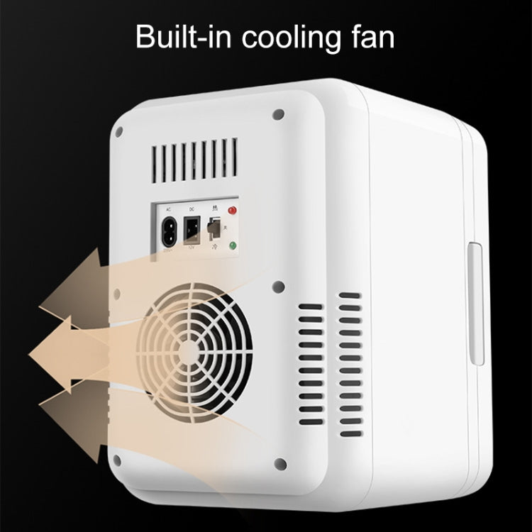 8L 37-48W Tempered Glass Panel Car / Home Mini Refrigerator US Plug(Gold) - Refrigerators by PMC TechLife | Online Shopping South Africa | PMC TechLife | Buy Now Pay Later Mobicred