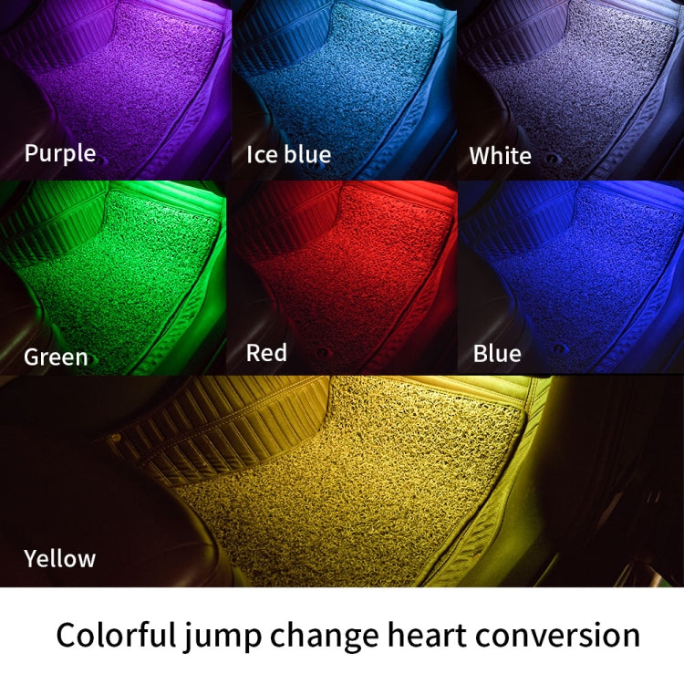 A86 Car Charging Smart Voice-activated Colorful Foot Atmosphere Light - Atmosphere lights by PMC Jewellery | Online Shopping South Africa | PMC Jewellery | Buy Now Pay Later Mobicred