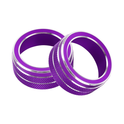 2 PCS Car Metal Air Conditioner Knob Case for Toyota Corolla / Levin / Allion / Yaris 2019-2021 (Purple) - Decoration Rings by PMC Jewellery | Online Shopping South Africa | PMC Jewellery | Buy Now Pay Later Mobicred