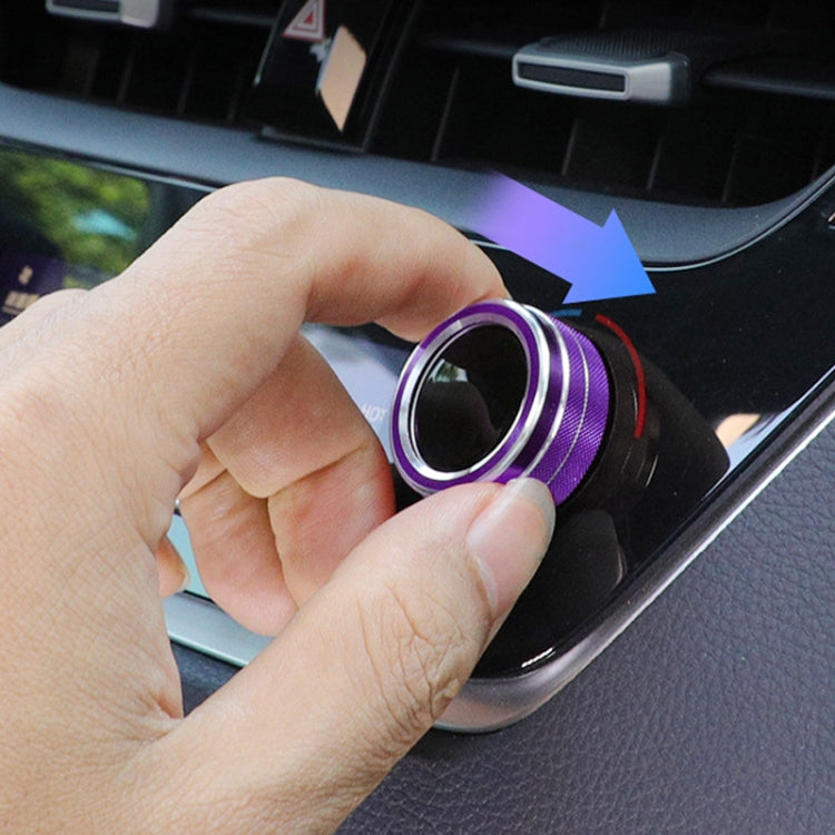 2 PCS Car Metal Air Conditioner Knob Case for Toyota Corolla / Levin / Allion / Yaris 2019-2021 (Purple) - Decoration Rings by PMC Jewellery | Online Shopping South Africa | PMC Jewellery | Buy Now Pay Later Mobicred