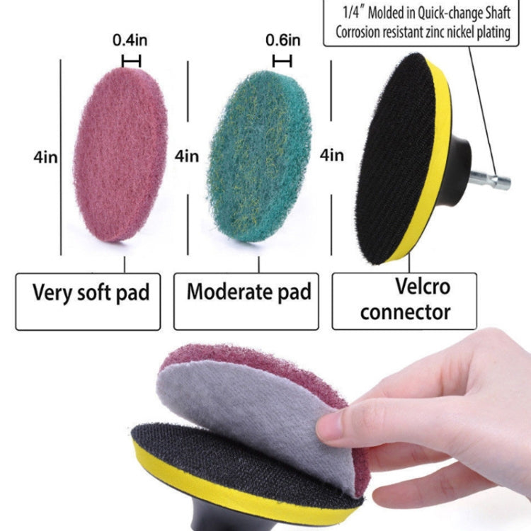 13 in 1 4 inch Sponge Scouring Pad Floor Wall Window Glass Cleaning Descaling Electric Drill Brush Head Set - Sponges, Cloths & Brushes by PMC TechLife | Online Shopping South Africa | PMC TechLife | Buy Now Pay Later Mobicred