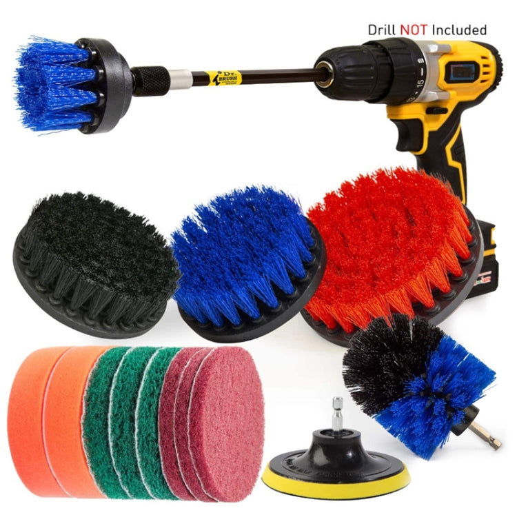 15 in 1 Floor Wall Window Glass Cleaning Descaling Electric Drill Brush Head Set, Random Color Delivery - Sponges, Cloths & Brushes by PMC TechLife | Online Shopping South Africa | PMC TechLife | Buy Now Pay Later Mobicred