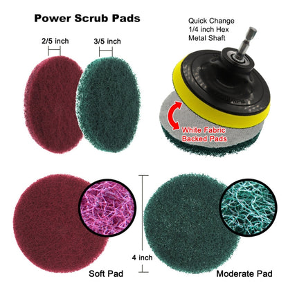 15 in 1 Floor Wall Window Glass Cleaning Descaling Electric Drill Brush Head Set, Random Color Delivery - Sponges, Cloths & Brushes by PMC Jewellery | Online Shopping South Africa | PMC Jewellery | Buy Now Pay Later Mobicred