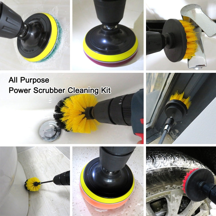 15 in 1 Floor Wall Window Glass Cleaning Descaling Electric Drill Brush Head Set, Random Color Delivery - Sponges, Cloths & Brushes by PMC Jewellery | Online Shopping South Africa | PMC Jewellery | Buy Now Pay Later Mobicred