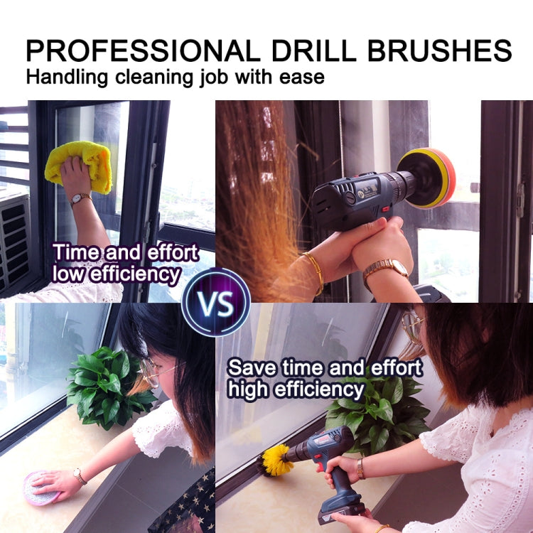 20 in 1 Floor Wall Window Glass Cleaning Descaling Electric Drill Brush Head Set - Sponges, Cloths & Brushes by PMC TechLife | Online Shopping South Africa | PMC TechLife | Buy Now Pay Later Mobicred