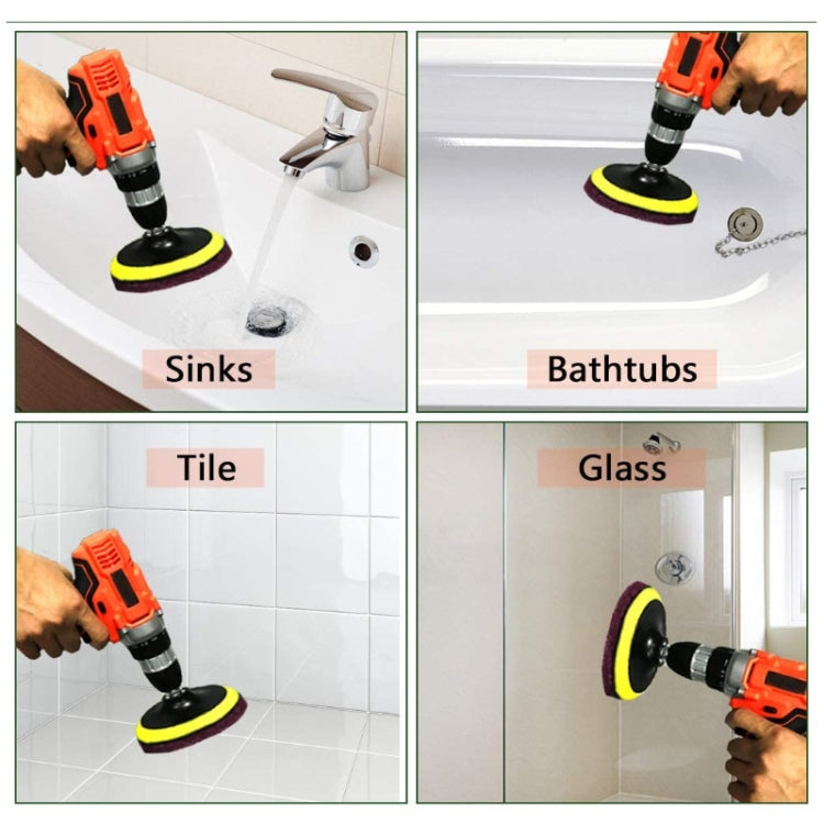 23 in 1 Floor Wall Window Glass Cleaning Descaling Electric Drill Brush Head Set - Sponges, Cloths & Brushes by PMC TechLife | Online Shopping South Africa | PMC TechLife | Buy Now Pay Later Mobicred