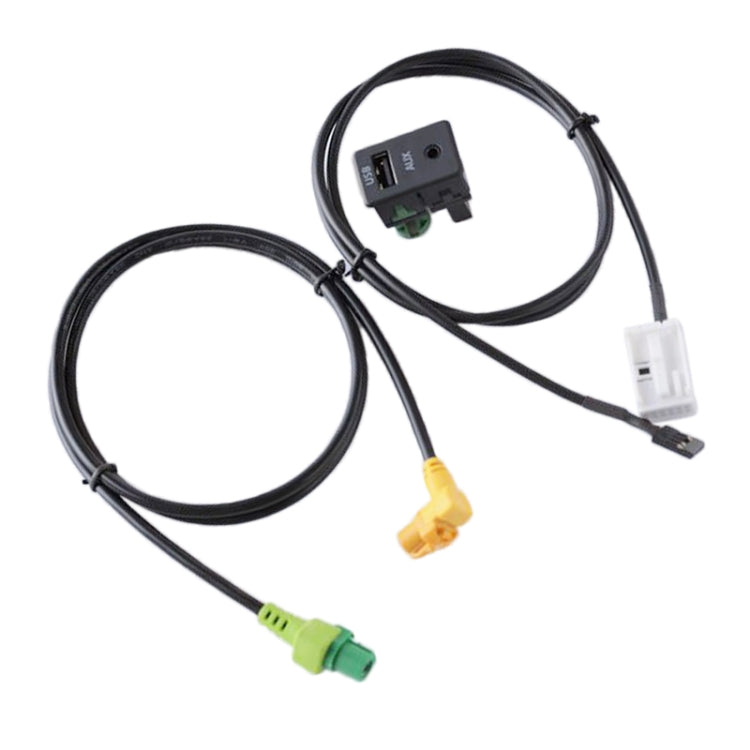 Car AUX USB Switch Holder + Cable Wiring Harness for Volkswagen Magotan / Touran / Polo / Touran RCD510/310+/300+ - DIY Cables by PMC TechLife | Online Shopping South Africa | PMC TechLife | Buy Now Pay Later Mobicred