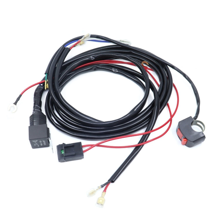 12V 2 in 1 Car / Motorcycle LED Spotlight Headlight Flashing Wiring Harness Cable - Wires by PMC Jewellery | Online Shopping South Africa | PMC Jewellery | Buy Now Pay Later Mobicred