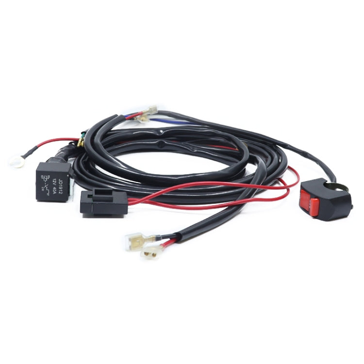 12V 2 in 1 Car / Motorcycle LED Spotlight Headlight Flashing Wiring Harness Cable - Wires by PMC Jewellery | Online Shopping South Africa | PMC Jewellery | Buy Now Pay Later Mobicred