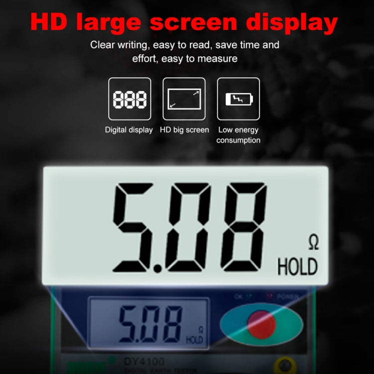 DUOYI DY4100 High-precision Digital Ground Resistance Meter Resistance Tester - free shipping - PMC TechLife - Order now!