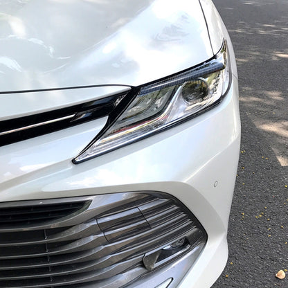 Car Headlight Eyebrow Decoration Sticker for Toyota Camry 2018+ (Carbon Fiber Black) - Lamp Decoration by PMC Jewellery | Online Shopping South Africa | PMC Jewellery | Buy Now Pay Later Mobicred