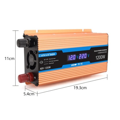 Carmaer Modified Sine Wave 60V to 220V 1200W Car Multi-function Double Digital Display Inverter Household Power Converter - Modified Square Wave by PMC Jewellery | Online Shopping South Africa | PMC Jewellery | Buy Now Pay Later Mobicred