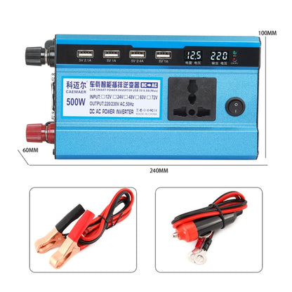 Carmaer 12V to 220V 500W Double Cigarette Lighter Car Double Digital Display Inverter Household Power Converter - Modified Square Wave by PMC Jewellery | Online Shopping South Africa | PMC Jewellery | Buy Now Pay Later Mobicred