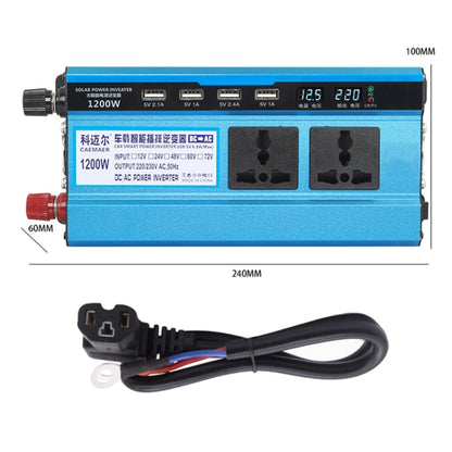 Carmaer 60V to 220V 1200W Double Socket Car Double Digital Display Inverter Household Power Converter - Modified Square Wave by PMC Jewellery | Online Shopping South Africa | PMC Jewellery | Buy Now Pay Later Mobicred