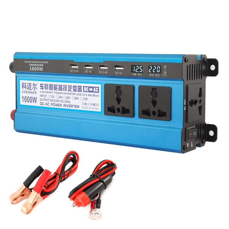 Carmaer 24V to 220V 1600W Three Socket Car Double Digital Display Inverter Household Power Converter - Modified Square Wave by PMC TechLife | Online Shopping South Africa | PMC TechLife | Buy Now Pay Later Mobicred