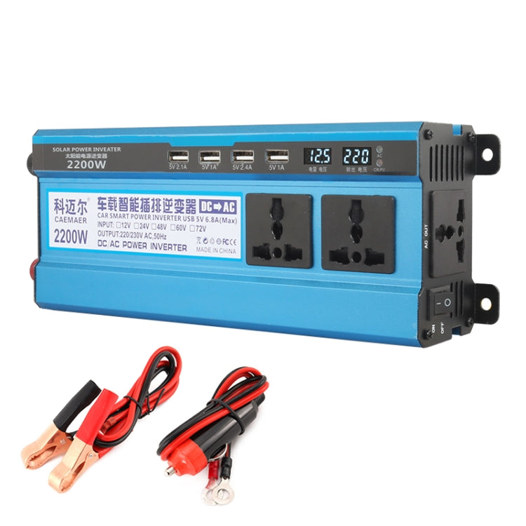 Carmaer 24V to 220V 2200W Three Socket Car Double Digital Display Inverter Household Power Converter - Modified Square Wave by PMC TechLife | Online Shopping South Africa | PMC TechLife | Buy Now Pay Later Mobicred