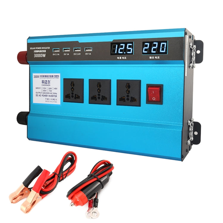 Carmaer 12V to 220V 3000W Intelligent Fan Car Double Digital Display Inverter Household Power Converter - Modified Square Wave by PMC TechLife | Online Shopping South Africa | PMC TechLife | Buy Now Pay Later Mobicred