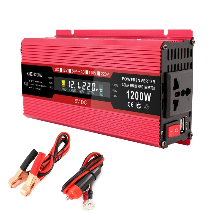 Carmaer US Plug 12V to 110V 1200W Car LCD Display Inverter Household Power Converter - Modified Square Wave by PMC Jewellery | Online Shopping South Africa | PMC Jewellery | Buy Now Pay Later Mobicred