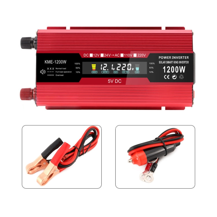 Carmaer US Plug 12V to 110V 1200W Car LCD Display Inverter Household Power Converter - Modified Square Wave by PMC Jewellery | Online Shopping South Africa | PMC Jewellery | Buy Now Pay Later Mobicred