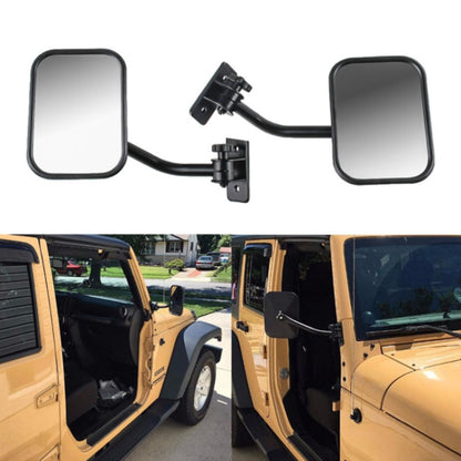 SF-JP-003 Pair  Car Side Door Rearview Mirror Adjustable Shape Angle Lens Blind Spot Exterior Mirror for Jeep Wrangler - Convex Mirror & Accessories by PMC Jewellery | Online Shopping South Africa | PMC Jewellery | Buy Now Pay Later Mobicred