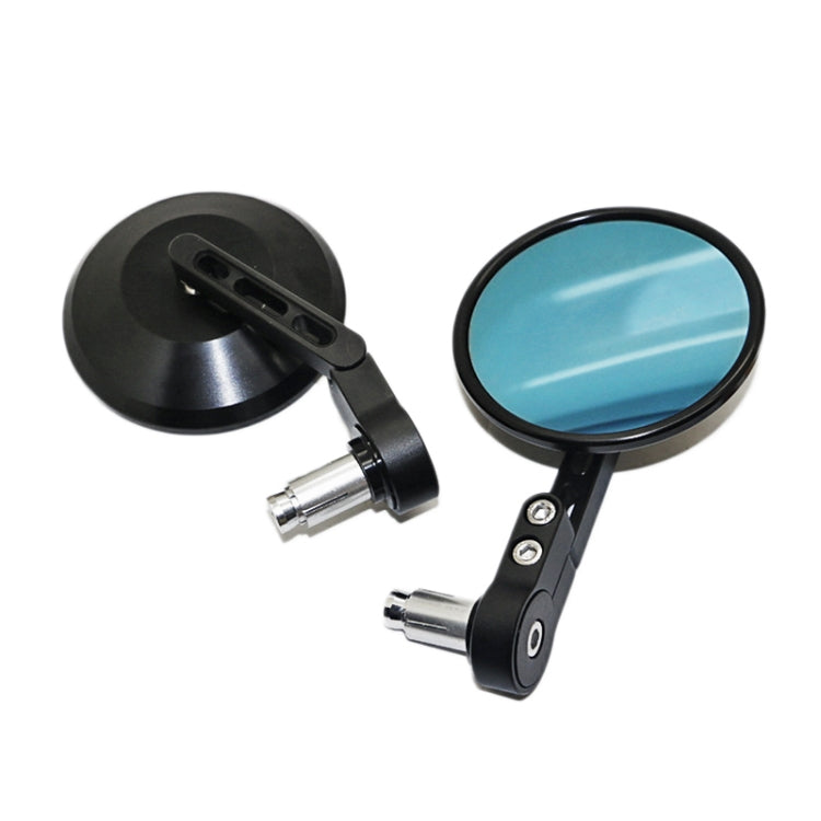 SF-158 Motorcycle Round Blue Glass Adjustable Rearview Mirror Handle Reflective Mirror - Side Mirrors by PMC Jewellery | Online Shopping South Africa | PMC Jewellery | Buy Now Pay Later Mobicred