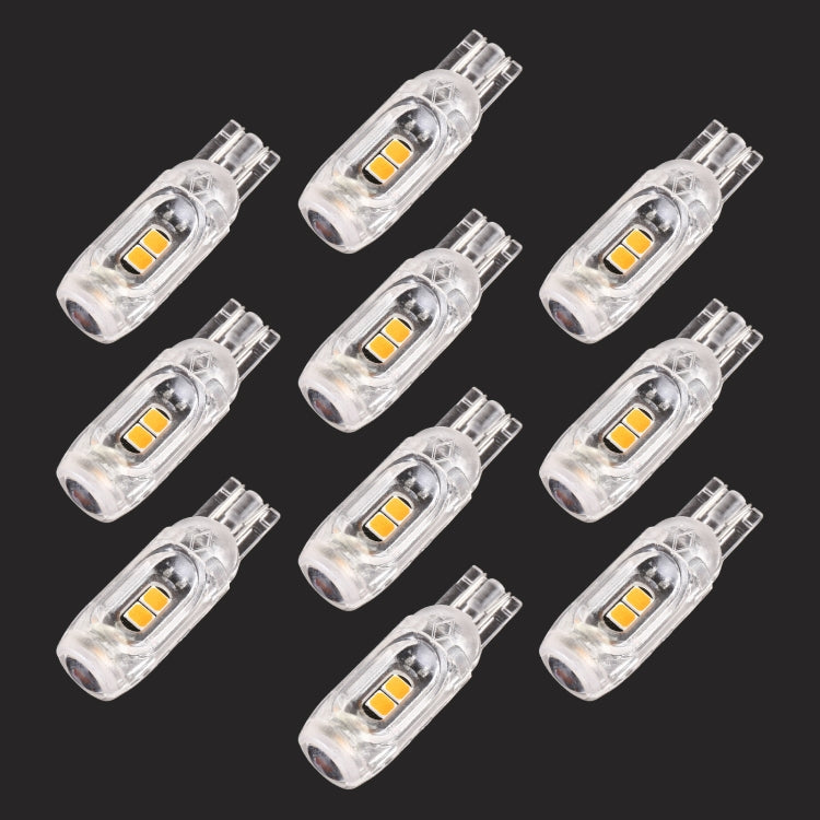 10 PCS T10 DC12V / 1W Car Clearance Light 5LEDs SMD-3030 Lamp Beads (Yellow Light) - Clearance Lights by PMC Jewellery | Online Shopping South Africa | PMC Jewellery | Buy Now Pay Later Mobicred