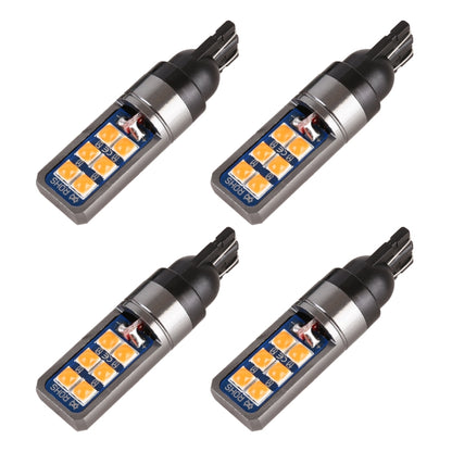 4 PCS T10 DC12V / 4W Car Clearance Light 12LEDs SMD-3030 Lamp Beads (Yellow Light) - Clearance Lights by PMC Jewellery | Online Shopping South Africa | PMC Jewellery | Buy Now Pay Later Mobicred