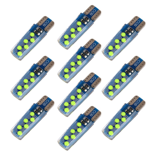 10 PCS T10 DC12V / 1.2W Car Clearance Light 12LEDs COB Lamp Beads (Green Light) - Clearance Lights by PMC Jewellery | Online Shopping South Africa | PMC Jewellery | Buy Now Pay Later Mobicred