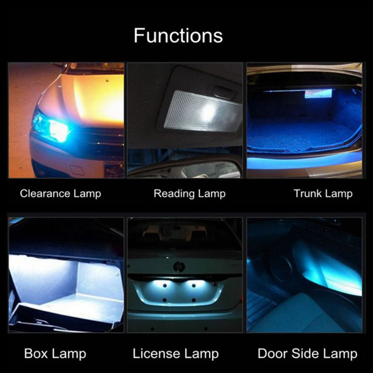 10 PCS T10 DC12V / 1.2W Car Clearance Light 12LEDs COB Lamp Beads (Ice Blue Light) - Clearance Lights by PMC TechLife | Online Shopping South Africa | PMC TechLife | Buy Now Pay Later Mobicred