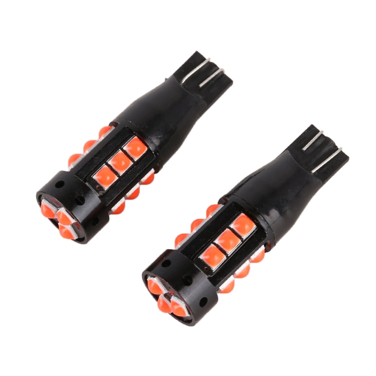 2 PCS T10 DC12V / 6.5W Car Clearance Light 15LEDs SMD-3030 Lamp Beads (Red Light) - Clearance Lights by PMC Jewellery | Online Shopping South Africa | PMC Jewellery | Buy Now Pay Later Mobicred