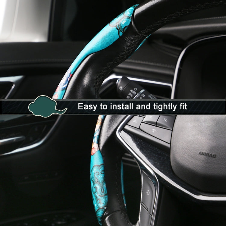 Car Universal China-Chic Relief Steering Wheel Cover (Tiger) - Steering Wheel Accessories by PMC Jewellery | Online Shopping South Africa | PMC Jewellery | Buy Now Pay Later Mobicred