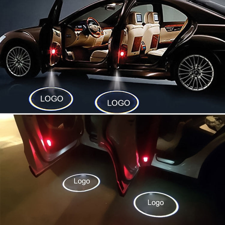 2 PCS Car 3D Door Logo Light Brand Shadow Lights Courtesy Lamp for Maserati Levante - Door Lights by PMC Jewellery | Online Shopping South Africa | PMC Jewellery