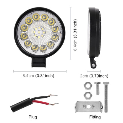 Car Round Work Light with 21LEDs SMD-2835 Lamp Beads - Work Lights by PMC Jewellery | Online Shopping South Africa | PMC Jewellery | Buy Now Pay Later Mobicred