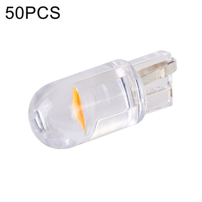 50 PCS T10 DC12V / 0.3W Car Clearance Light COB Lamp Beads(Yellow Light) - Clearance Lights by PMC Jewellery | Online Shopping South Africa | PMC Jewellery | Buy Now Pay Later Mobicred