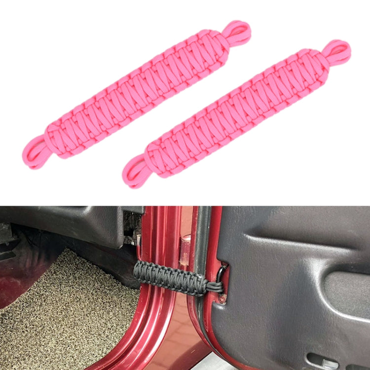 Car Door Limit Braided Rope Strap for Jeep Wrangler (Pink) - Other Tools by PMC Jewellery | Online Shopping South Africa | PMC Jewellery | Buy Now Pay Later Mobicred