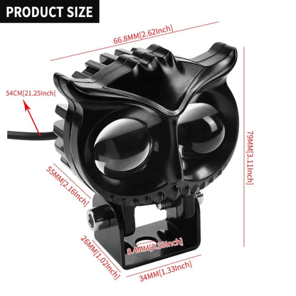 CS-1584A1 External Waterproof Double Lamp Bead LED Headlight Owl Bracket Type - LED Headlamps by PMC Jewellery | Online Shopping South Africa | PMC Jewellery | Buy Now Pay Later Mobicred