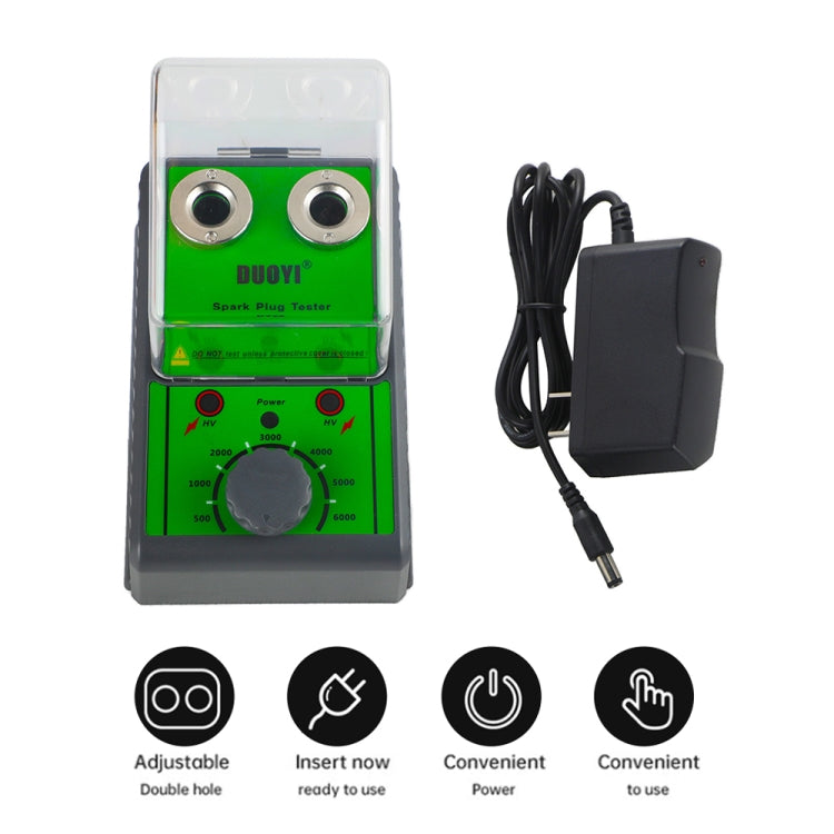 DUOYI DY28 Car Double Hole Spark Plug Tester, US Plug - free shipping - PMC TechLife - Order now!