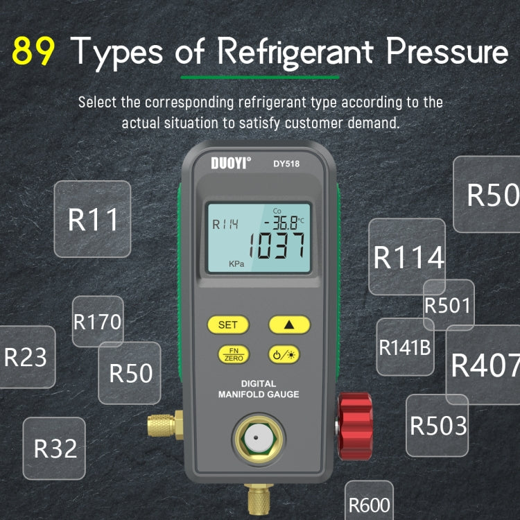 DUOYI DY518 Car Air Conditioning Repair Electronic Refrigerant Meter Air Conditioning Fluoride Meter - free shipping - PMC TechLife - Order now!