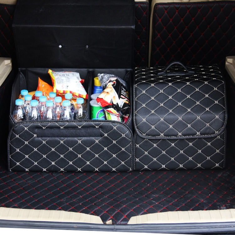 Car Trunk Foldable Storage Box, Rhombic Grid Middle Size: 40 x 32 x 30cm (Black Red) - Stowing Tidying by PMC Jewellery | Online Shopping South Africa | PMC Jewellery | Buy Now Pay Later Mobicred