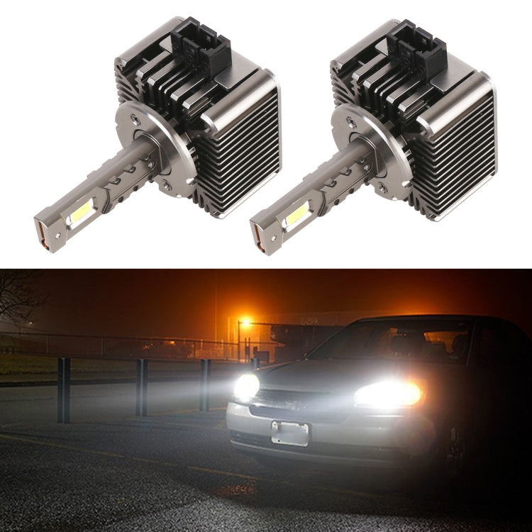 1 Pair D Series D1 Car HID Ballast to LED Headlight DC12V 35W 6000K 7000LM, 7040 Lamp Bead - LED Headlamps by PMC Jewellery | Online Shopping South Africa | PMC Jewellery | Buy Now Pay Later Mobicred