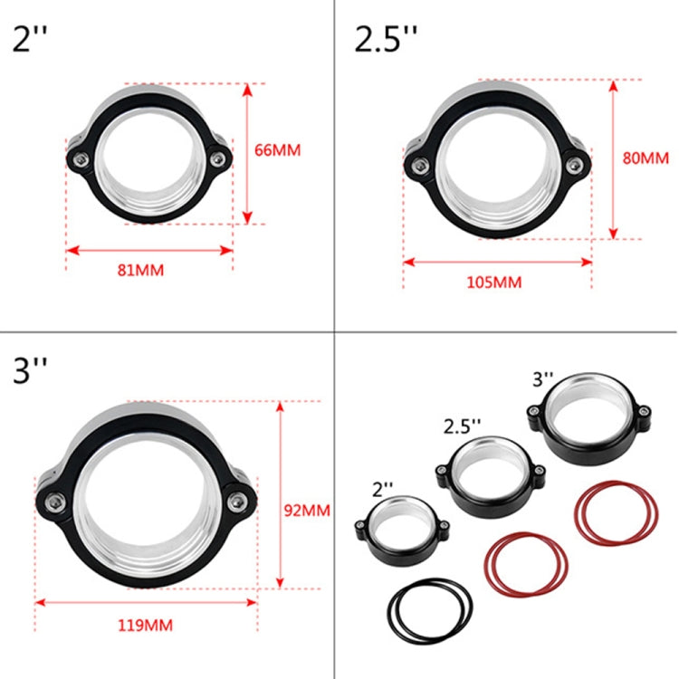 2.0 inch Car Exhaust V-band Clamp with Flange - Booster Cable & Clip by PMC Jewellery | Online Shopping South Africa | PMC Jewellery | Buy Now Pay Later Mobicred