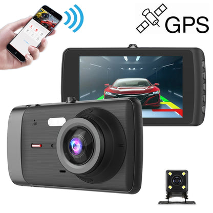 H809 4 inch Car HD Double Recording Driving Recorder, WiFi + Gravity Parking Monitoring + GPS - Car DVRs by PMC Jewellery | Online Shopping South Africa | PMC Jewellery