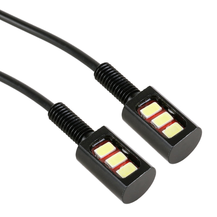 1 Pair DC12V 0.4W 3LEDs SMD-5630 Car / Motorcycle License Plate Light, Cable Length: 27cm (Purple Light) - License Plate Lights by PMC TechLife | Online Shopping South Africa | PMC TechLife | Buy Now Pay Later Mobicred