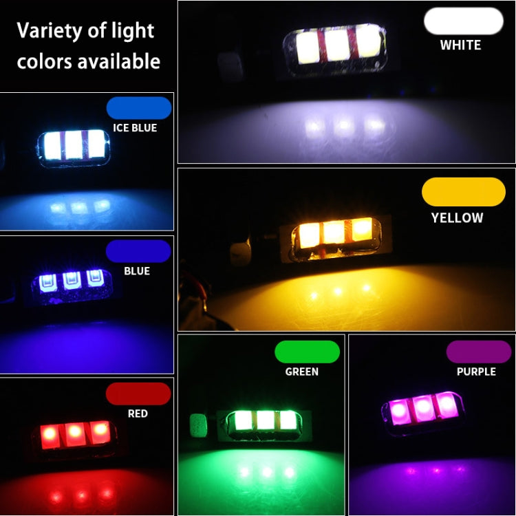 1 Pair DC12V 0.4W 3LEDs SMD-5630 Car / Motorcycle License Plate Light, Cable Length: 27cm (Purple Light) - License Plate Lights by PMC TechLife | Online Shopping South Africa | PMC TechLife | Buy Now Pay Later Mobicred