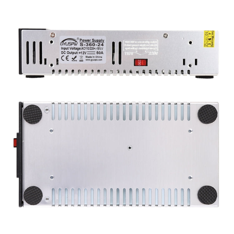 S-360-24 DC24V 360W 15A DIY Regulated DC Switching Power Supply Power Step-down Transformer with Clip, EU Plug - Step-down Transformer by PMC TechLife | Online Shopping South Africa | PMC TechLife | Buy Now Pay Later Mobicred