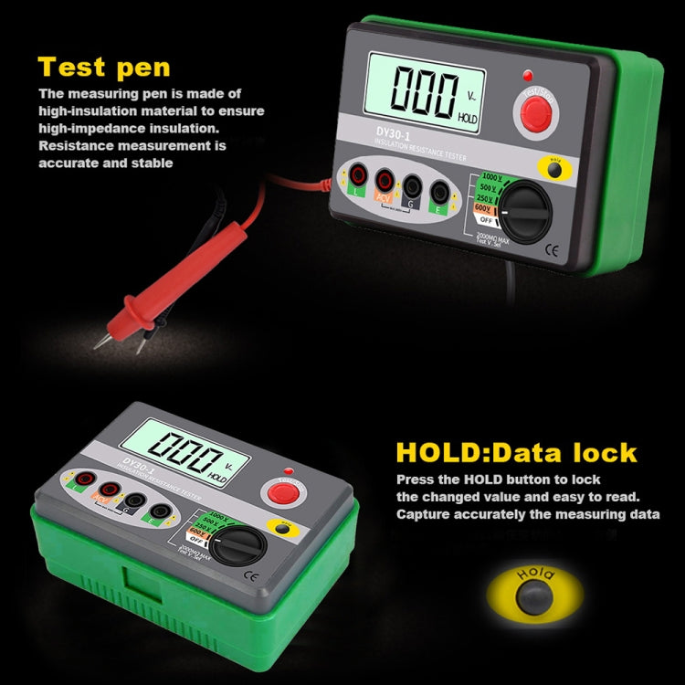 DUOYI DY30-1 Car Digital Insulation Resistance Tester Meter - free shipping - PMC TechLife - Order now!