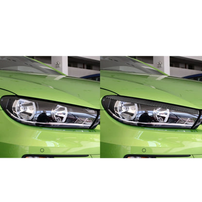 2 PCS / Set Carbon Fiber Car Light Eyebrow Decorative Sticker for Volkswagen Scirocco 2009-2016,Left and Right Drive Universal - Lamp Decoration by PMC Jewellery | Online Shopping South Africa | PMC Jewellery | Buy Now Pay Later Mobicred